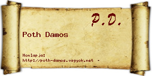 Poth Damos névjegykártya